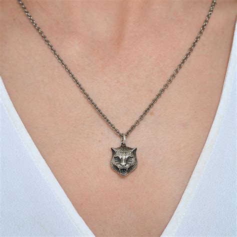 gucci gatto feline necklace|Designer Pet Collection .